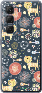 Силиконовый чехол Котята v4 для Infinix Hot 50 5G - 1224u-3795 изображение 