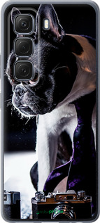 Силиконовый чехол Бульдог-фотограф для Infinix Hot 50 5G - 142u-3795 изображение 