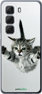 Силиконовый чехол Летящий котёнок для Infinix Hot 50 5G - 2322u-3795 изображение 