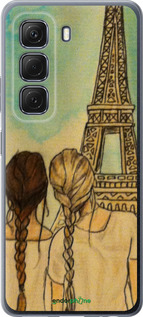 Силиконовый чехол Девушки в Париже для Infinix Hot 50 5G - 3980u-3795 изображение 