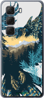 Силиконовый чехол Арт-орел на фоне природы для Infinix Hot 50 5G - 3983u-3795 изображение 