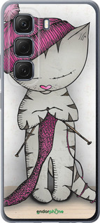 Силиконовый чехол Кошка рукодельница для Infinix Hot 50 5G - 4056u-3795 изображение 