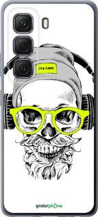 Силиконовый чехол Череп в очках и наушниках для Infinix Hot 50 5G - 4144u-3795 изображение 