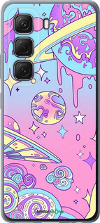 Силиконовый чехол Розовая галактика для Infinix Hot 50 5G - 4146u-3795 изображение 