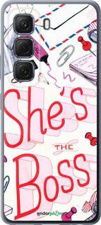 Силиконовый чехол she's the  boss для Infinix Hot 50 5G - 4254u-3795 изображение 