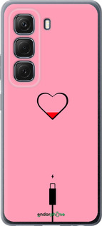 Силиконовый чехол Подзарядка сердца1 для Infinix Hot 50 5G - 4275u-3795 изображение 