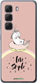 Силиконовый чехол Единорожка в пончике для Infinix Hot 50 5G - 4282u-3795 изображение 
