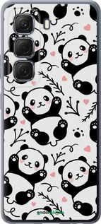 Силиконовый чехол Панды для Infinix Hot 50 5G - 4318u-3795 изображение 