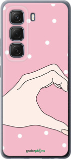 Силиконовый чехол Половинка сердца для Infinix Hot 50 5G - 4340u-3795 изображение 