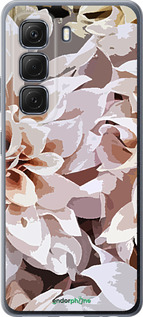 Силиконовый чехол пионы акварелью для Infinix Hot 50 5G - 4376u-3795 изображение 