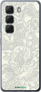 Силиконовый чехол Белое кружево для Infinix Hot 50 5G - 4383u-3795 изображение 