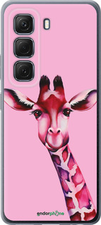 Силиконовый чехол Розовая жирафа для Infinix Hot 50 5G - 4441u-3795 изображение 