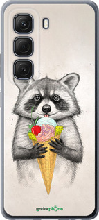 Силиконовый чехол Енотик с мороженым для Infinix Hot 50 5G - 4602u-3795 изображение 