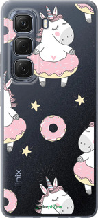 Силиконовый чехол Единорожки для Infinix Hot 50 5G - 4659u-3795 изображение 