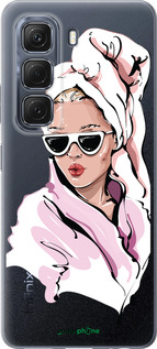 Силиконовый чехол Девушка в очках 2 для Infinix Hot 50 5G - 4714u-3795 изображение 