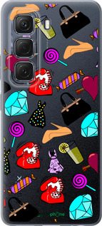 Силиконовый чехол stickers для Infinix Hot 50 5G - 4757u-3795 изображение 