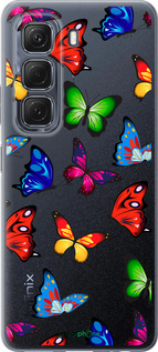 Силиконовый чехол Красочные мотыльки для Infinix Hot 50 5G - 4761u-3795 изображение 