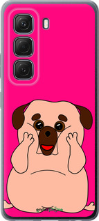 Силиконовый чехол Весёлый мопс для Infinix Hot 50 5G - 4908u-3795 изображение 