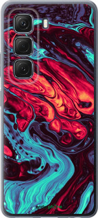 Силиконовый чехол Синяя красная абстакция для Infinix Hot 50 5G - 5339u-3795 изображение 