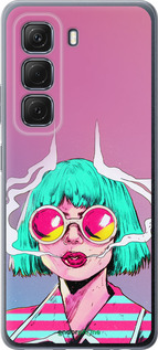 Силиконовый чехол Поп арт девушка для Infinix Hot 50 5G - 5378u-3795 изображение 