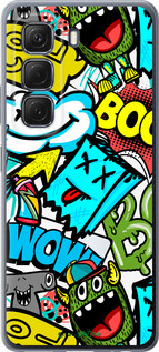 Силиконовый чехол Стикеры v4 для Infinix Hot 50 5G - 5508u-3795 изображение 