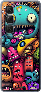 Силиконовый чехол Cмешные монстры для Infinix Hot 50 5G - 5549u-3795 изображение 