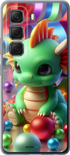 Силиконовый чехол Веселый дракончик для Infinix Hot 50 5G - 5812u-3795 изображение 