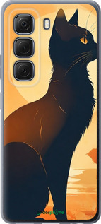 Силиконовый чехол Черная кошка v2 для Infinix Hot 50 5G - 5830u-3795 изображение 