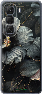 Силиконовый чехол Черные цветы для Infinix Hot 50 5G - 6031u-3795 изображение 