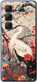 Силиконовый чехол Аист в цвету сакуры для Infinix Hot 50 5G - 6109u-3795 изображение 