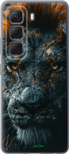 Силиконовый чехол Пламенный лев для Infinix Hot 50 5G - 6153u-3795 изображение 