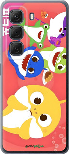 Силиконовый чехол Бейби Шаркс для Infinix Hot 50 5G - 6305u-3795 изображение 