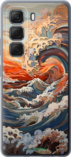 Силиконовый чехол Арт волны для Infinix Hot 50 5G - 6324u-3795 изображение 