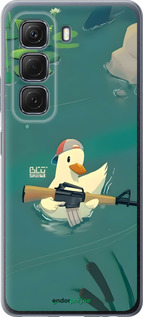 Силиконовый чехол Уточка с автоматом для Infinix Hot 50 5G - 6356u-3795 изображение 