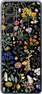 Силиконовый чехол С цветами для Infinix Hot 50 5G - 6422u-3795 изображение 