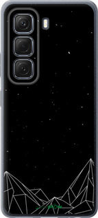 Силиконовый чехол Черно белые абстрактные горы для Infinix Hot 50 5G - 6437u-3795 изображение 