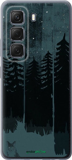 Силиконовый чехол Лиса и ночной лес для Infinix Hot 50 5G - 6481u-3795 изображение 