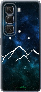 Силіконовий чехол Гори та зірки намальовані на тлі галактики для Infinix Hot 50 5G - 6490u-3795 изображение 