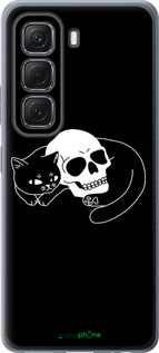 Силиконовый чехол С изображением кота и черепа для Infinix Hot 50 5G - 6491u-3795 изображение 