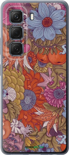 Силиконовый чехол Абстрактные цветы для Infinix Hot 50 5G - 6526u-3795 изображение 