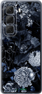 Силіконовий чехол Анотація квітковий малюнок в синіх тонах. для Infinix Hot 50 5G - 6539u-3795 изображение 