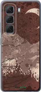 Силиконовый чехол С изображением лунного пейзажа в ночном лесу для Infinix Hot 50 5G - 6546u-3795 изображение 