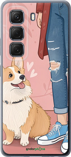 Силиконовый чехол Корги 3 для Infinix Hot 50 5G - 6707u-3795 изображение 