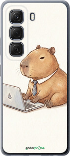 Силиконовый чехол 'Funny Capybara CEO Working' для Infinix Hot 50 5G изображение 1