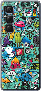 Силиконовый чехол Стикер бомбинг 1 для Infinix Hot 50 5G - 693u-3795 изображение 