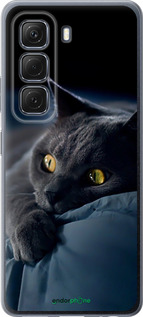 Силиконовый чехол 'Дымчатый кот' для Infinix Hot 50 5G изображение 2