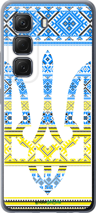 Силиконовый чехол Герб - вышиванка желто-голубая для Infinix Hot 50 5G - 1197u-3795 изображение 