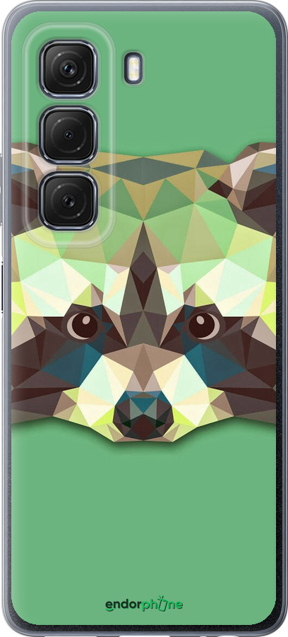 Силиконовый чехол Енот для Infinix Hot 50 5G - 1217u-3795 изображение 