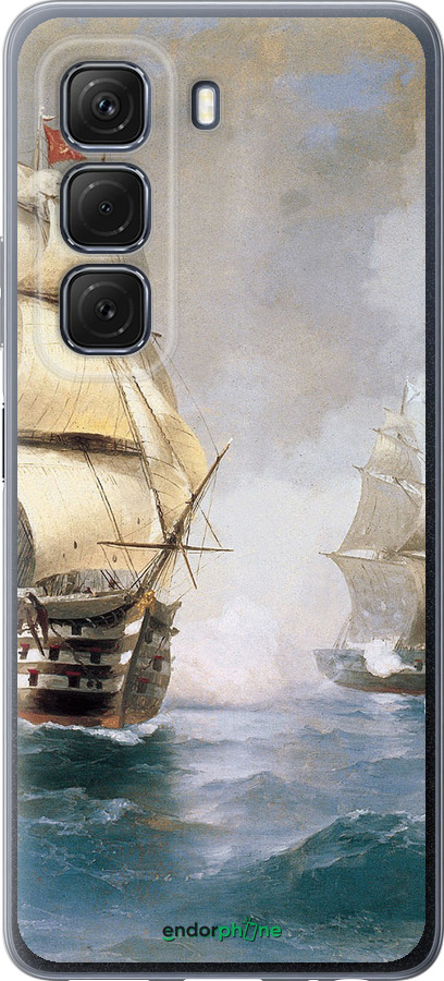 Силиконовый чехол Айвазовский. Корабли для Infinix Hot 50 5G - 160u-3795 изображение 