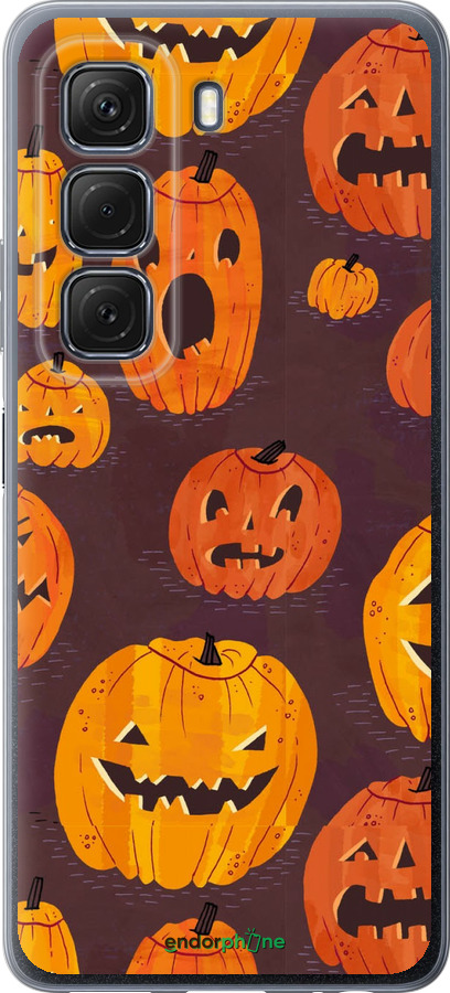 Силиконовый чехол Тыквы на Хеллоуин для Infinix Hot 50 5G - 233u-3795 изображение 
